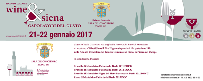 Fattoria dei Barbi | Wine&Siena 2017 Fattoria dei Barbi | Wine&Siena 2017
