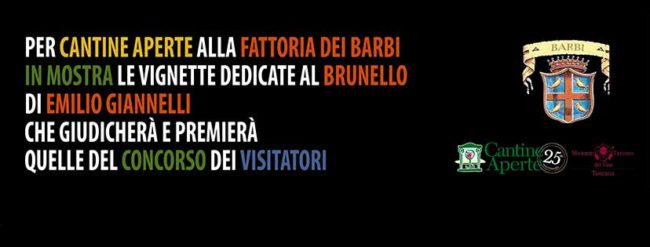 Mostra di Emilio Giannelli alla Fattoria dei Barbi