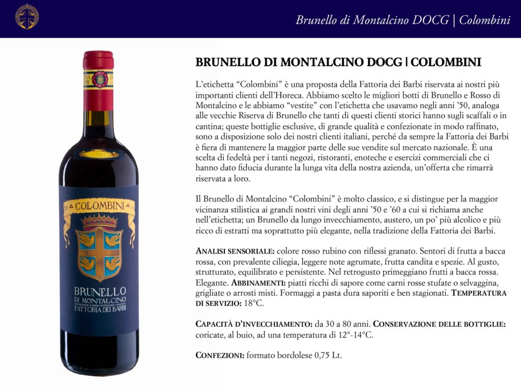 Brunello di Montalcino DOCG, Fattoria dei Barbi | Selezione Colombini
