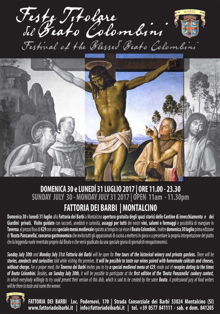 30 e 31 luglio 2017 | Festa titolare del Beato Giovanni Colombini