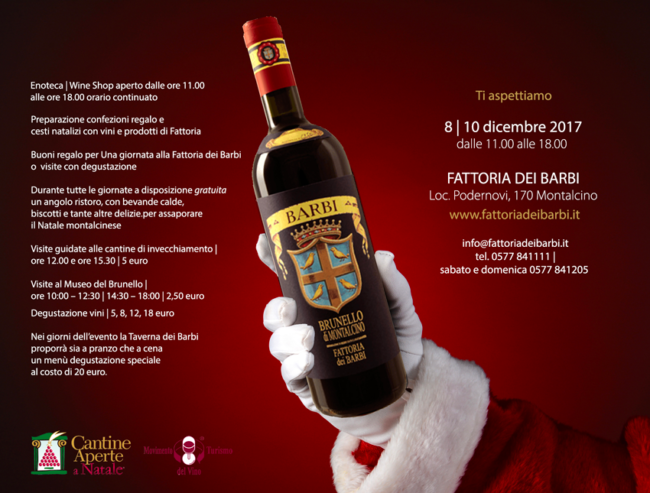 Arriva Natale alla Fattoria dei Barbi a Montalcino