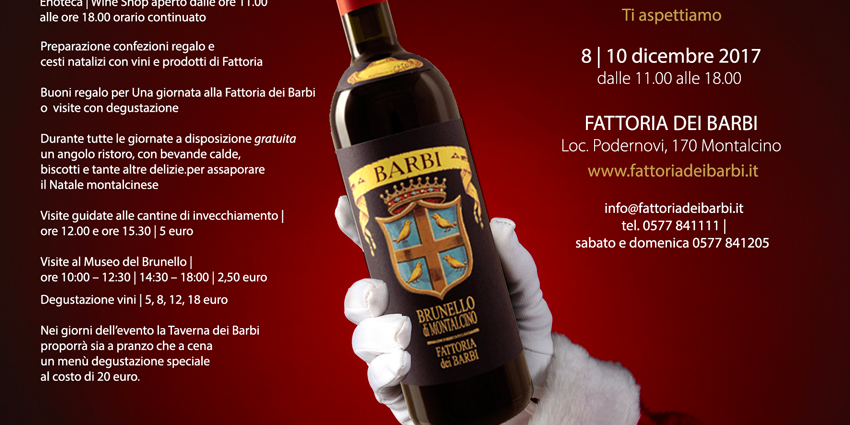 Arriva Natale alla Fattoria dei Barbi a Montalcino