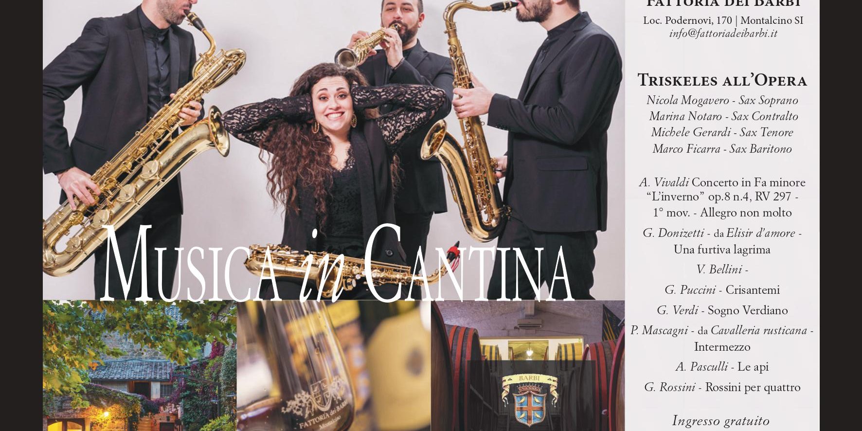 Triskeles all’opera alla Fattoria dei Barbi a Montalcino