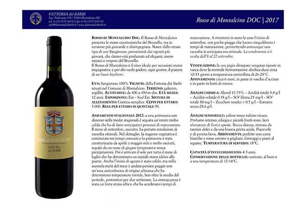 Rosso di Montalcino DOC | 2017