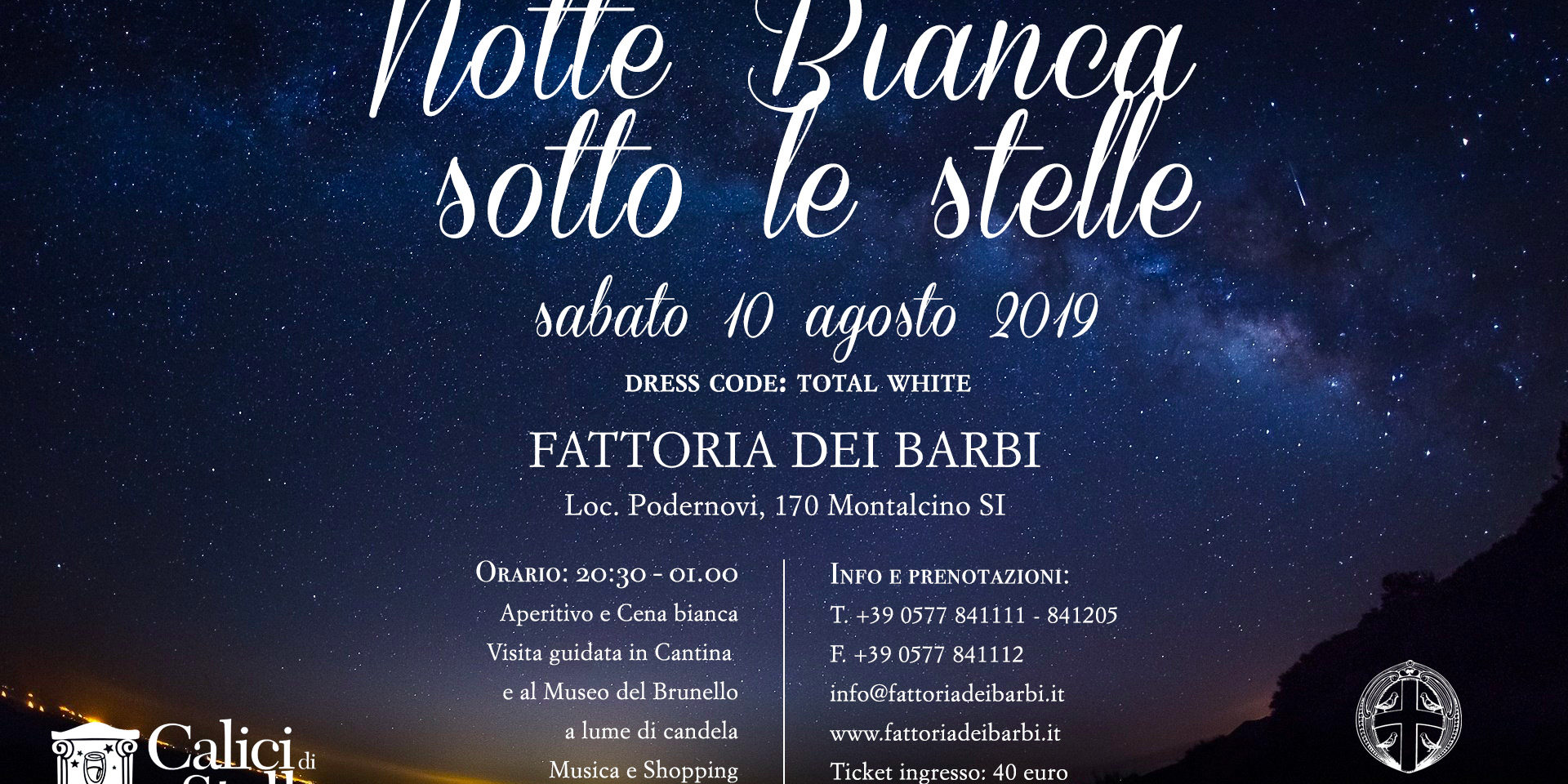La Notte Bianca sotto le Stelle alla Fattoria dei Barbi