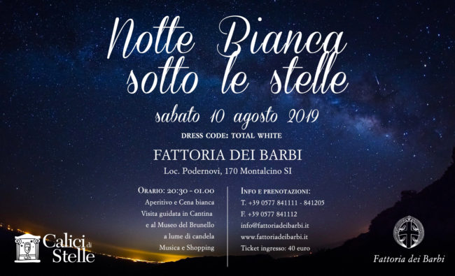 La Notte Bianca sotto le Stelle alla Fattoria dei Barbi