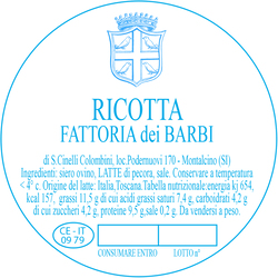 Caseificio dei Barbi | Ricotta